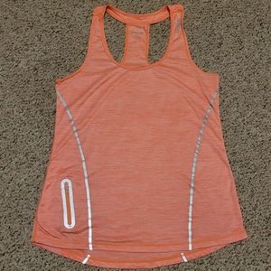 Reebok, Womens M, Pink/Reflective Halter Top with Zippered Pocket